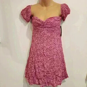 Lulus Pink Floral Off The Shoulder Dress $69